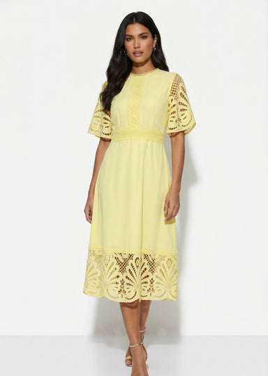 MA811975 YELLOW MIDI DRESS