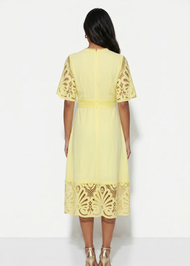 MA811975 YELLOW MIDI DRESS