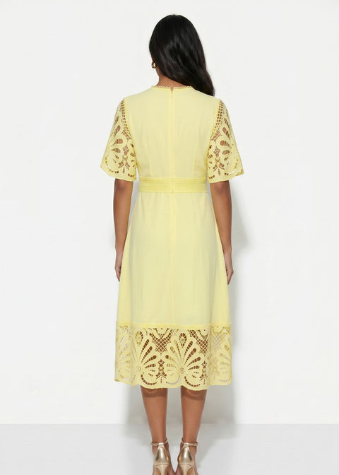 MA811975 YELLOW MIDI DRESS
