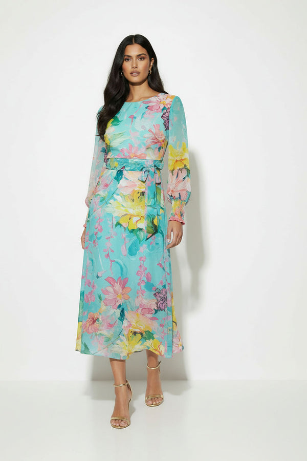 MA81201-D348 BLU MIDI DRESS