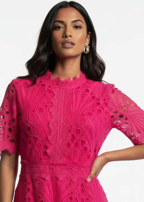 Marc Angelo Lace Dress MA81215-D291 FUSCHIA