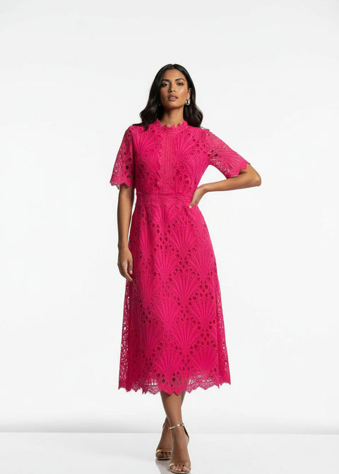 Marc Angelo Lace Dress MA81215-D291 FUSCHIA