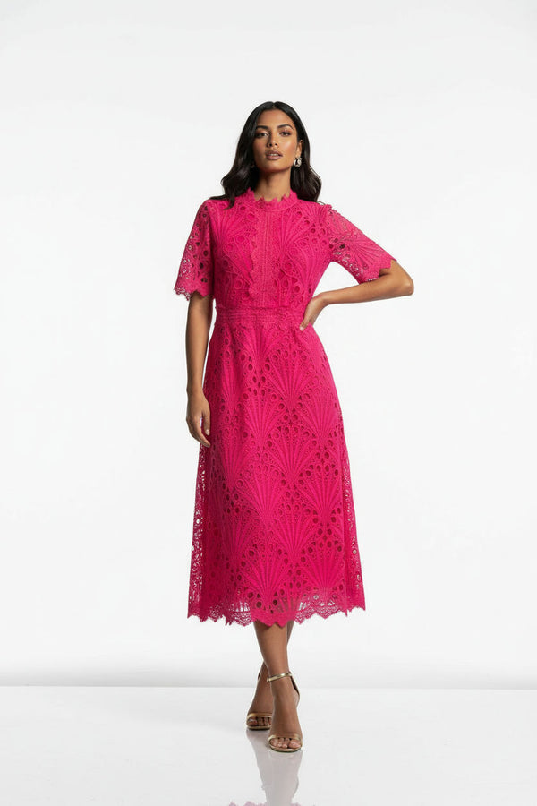 Marc Angelo Lace Dress MA81215-D291 FUSCHIA - Marc Angelo