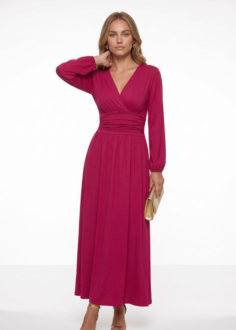 Marc Angelo Midi Dress  MA81344 BERRY
