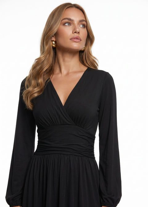 Marc Angelo Midi Dress  MA81344 Black