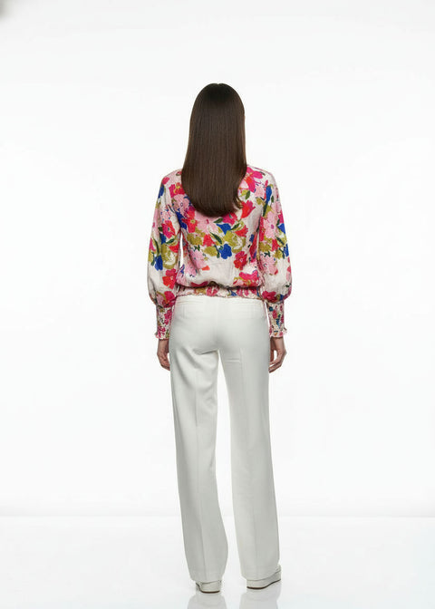 ma821606-t403 pnk elastic hem top - Marc Angelo