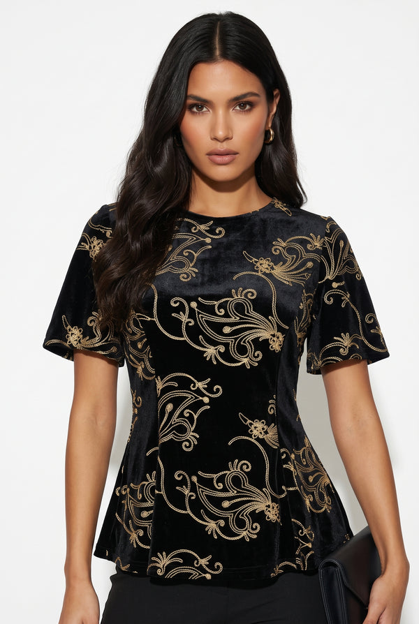 Marc Angelo velvet top MA82265 black