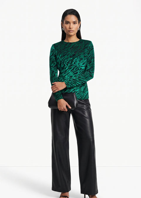 MA82297 T357 Velvet Top In emerald