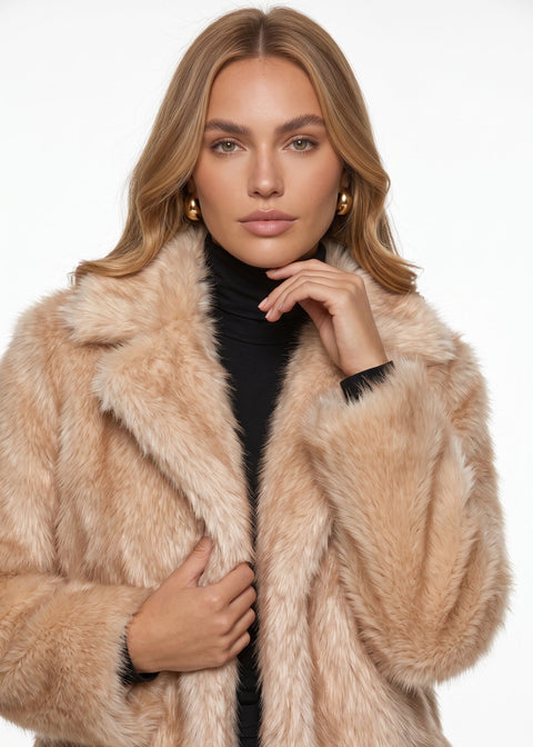 MARCANGELO FUR COAT MA85535 STONE