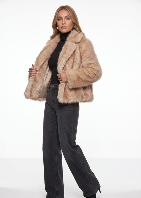 MARCANGELO FUR COAT MA85535 STONE