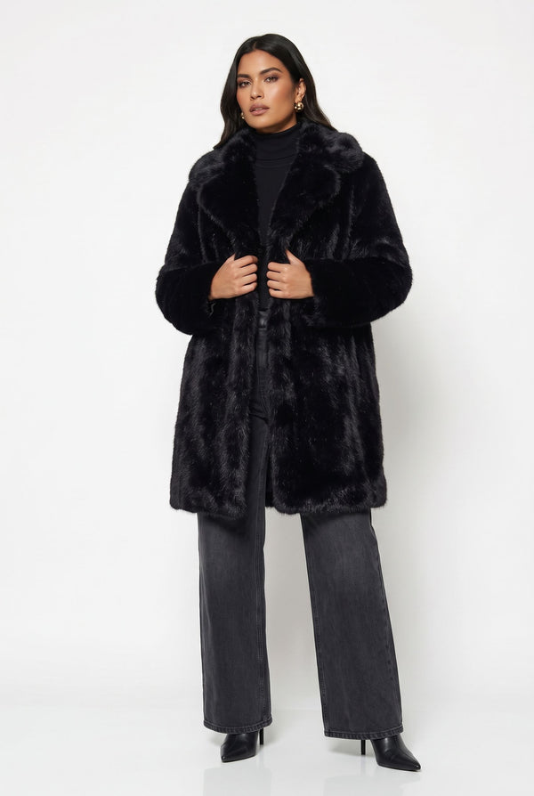 MARCANGELO FUR COAT MA85536 BLACK