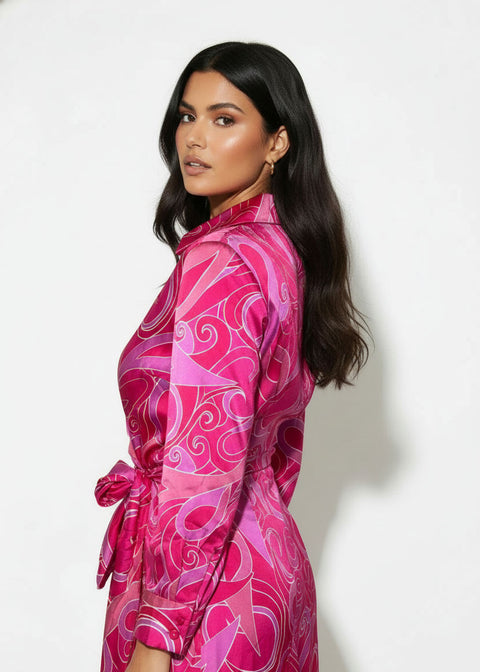 PD8169 D65-PNK midi dress
