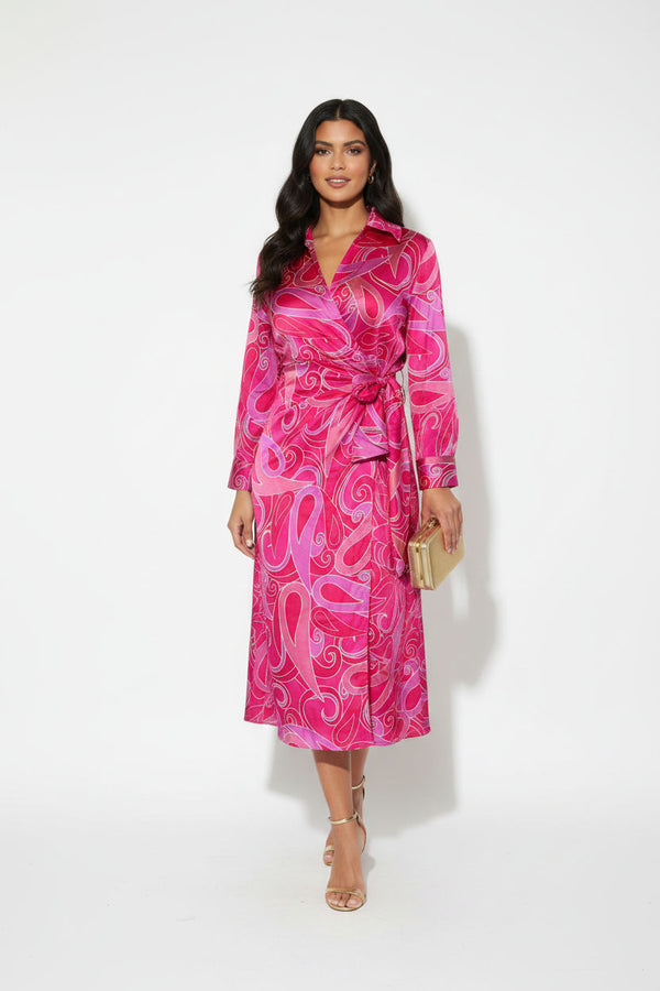 PD8169 D65-PNK midi dress
