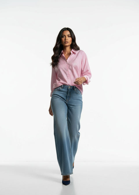 MarcAngelo Striped Luxe Button-Down MA42303 PINK - Marc Angelo