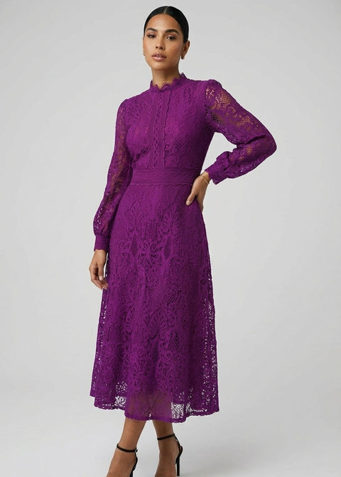 Marc Angelo Lace Dress MA812941 purple