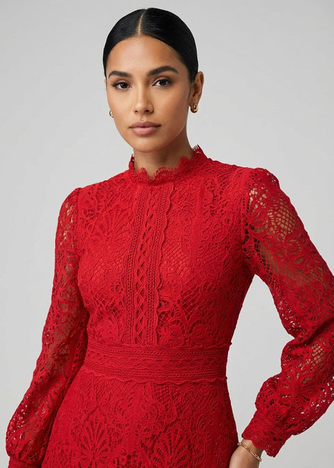 Marc Angelo Lace Dress MA812941 RED