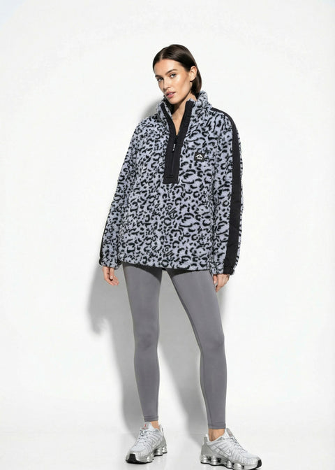 Horizon Fleece in Black/Grey Leopard us45519 - Marc Angelo