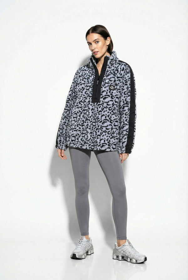 Horizon Fleece in Black/Grey Leopard us45519 - Marc Angelo