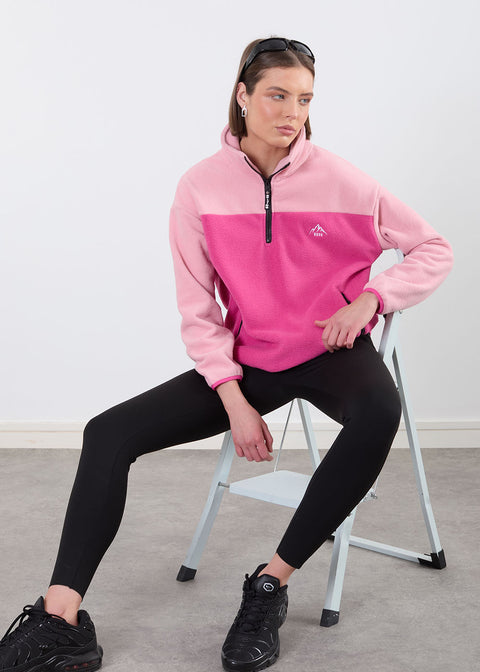 The Wander Fleece in Contrast Pink USCO45515
