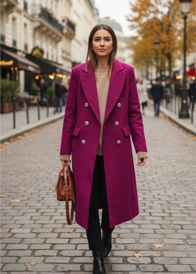 Marcangelo Purple Tailored Coat MA1247