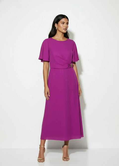 MA2625 MAGENTA MIDI Dress