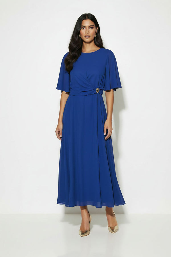 MA2625 ROYAL BLUE MIDI Dress - Marc Angelo