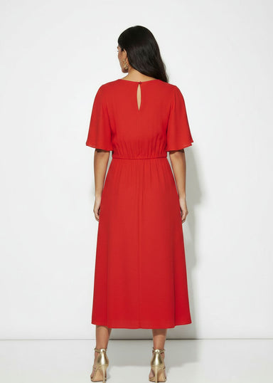 MA2625 RED MIDI Dress - Marc Angelo