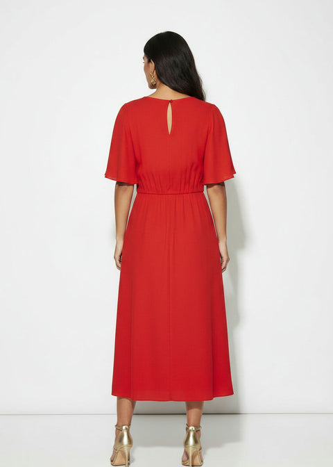 MA2625 RED MIDI Dress