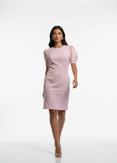 ma3025 Short-Sleeve Mini Dress pink - Marc Angelo