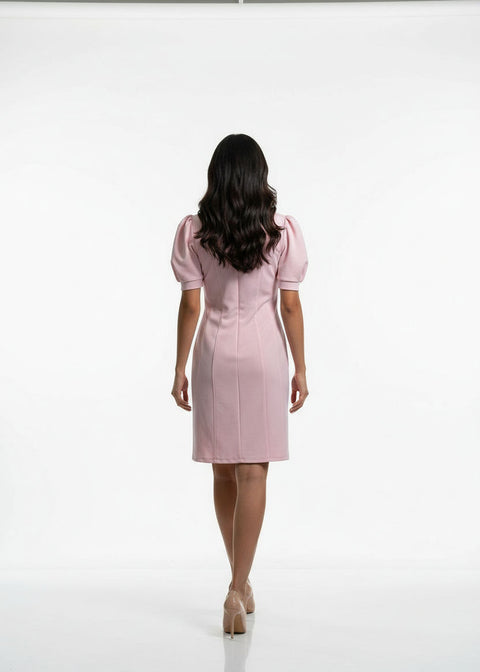 ma3025 Short-Sleeve Mini Dress pink