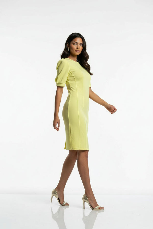 ma3025 Short-Sleeve Mini Dress yellow