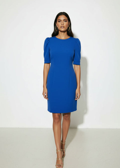 ma3025 Short-Sleeve Mini Dress royal blue - Marc Angelo