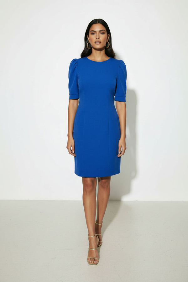 ma3025 Short-Sleeve Mini Dress royal blue - Marc Angelo