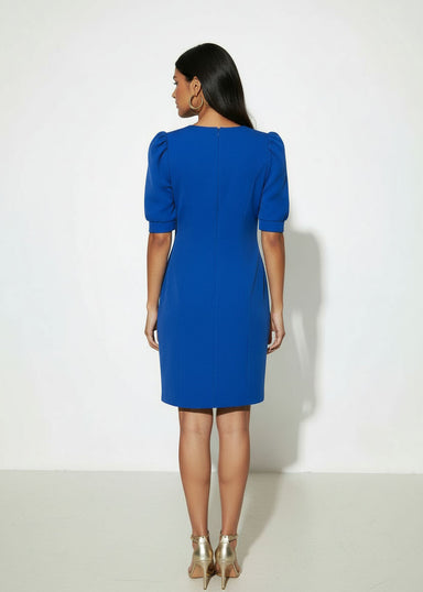 ma3025 Short-Sleeve Mini Dress royal blue - Marc Angelo