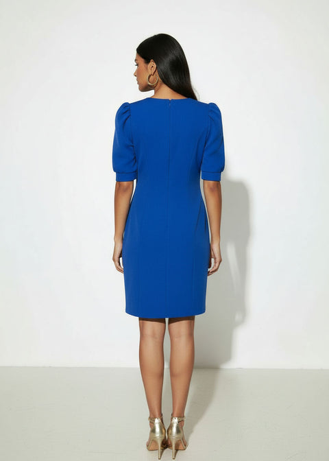 ma3025 Short-Sleeve Mini Dress royal blue - Marc Angelo