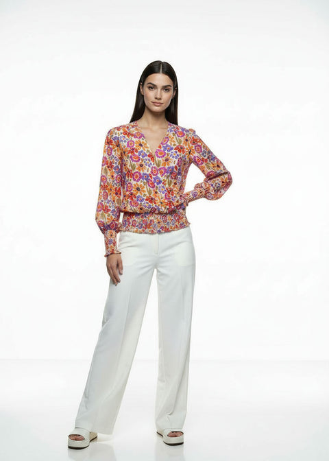 ma821606-t404 elastic hem top - Marc Angelo