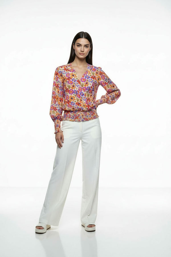 ma821606-t404 elastic hem top - Marc Angelo