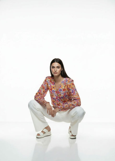 ma821606-t404 elastic hem top - Marc Angelo