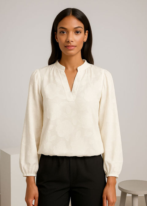 MA821612 long Sleeve Top in Cream