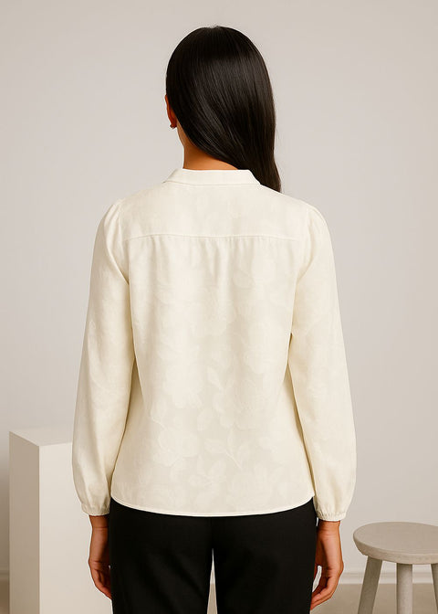 MA821612 long Sleeve Top in Cream
