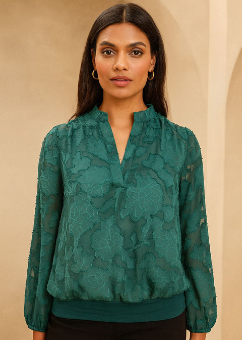 MA821612 long Sleeve Top in Teal