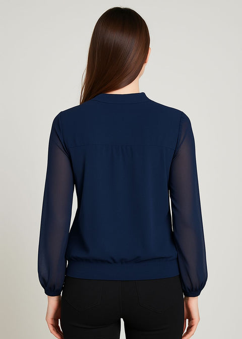 MA82293 Long Sleeve Top In Navy