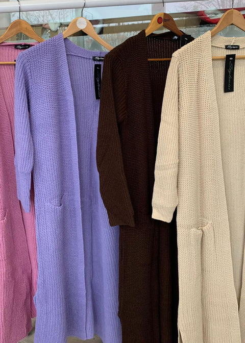 Skinny Sleeve Long Cardigan